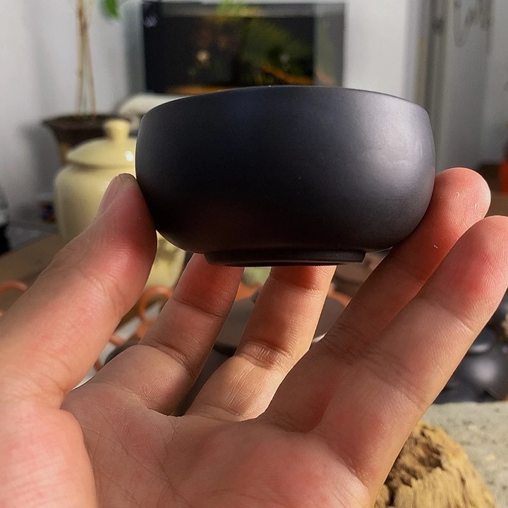 建水紫陶全手工素杯