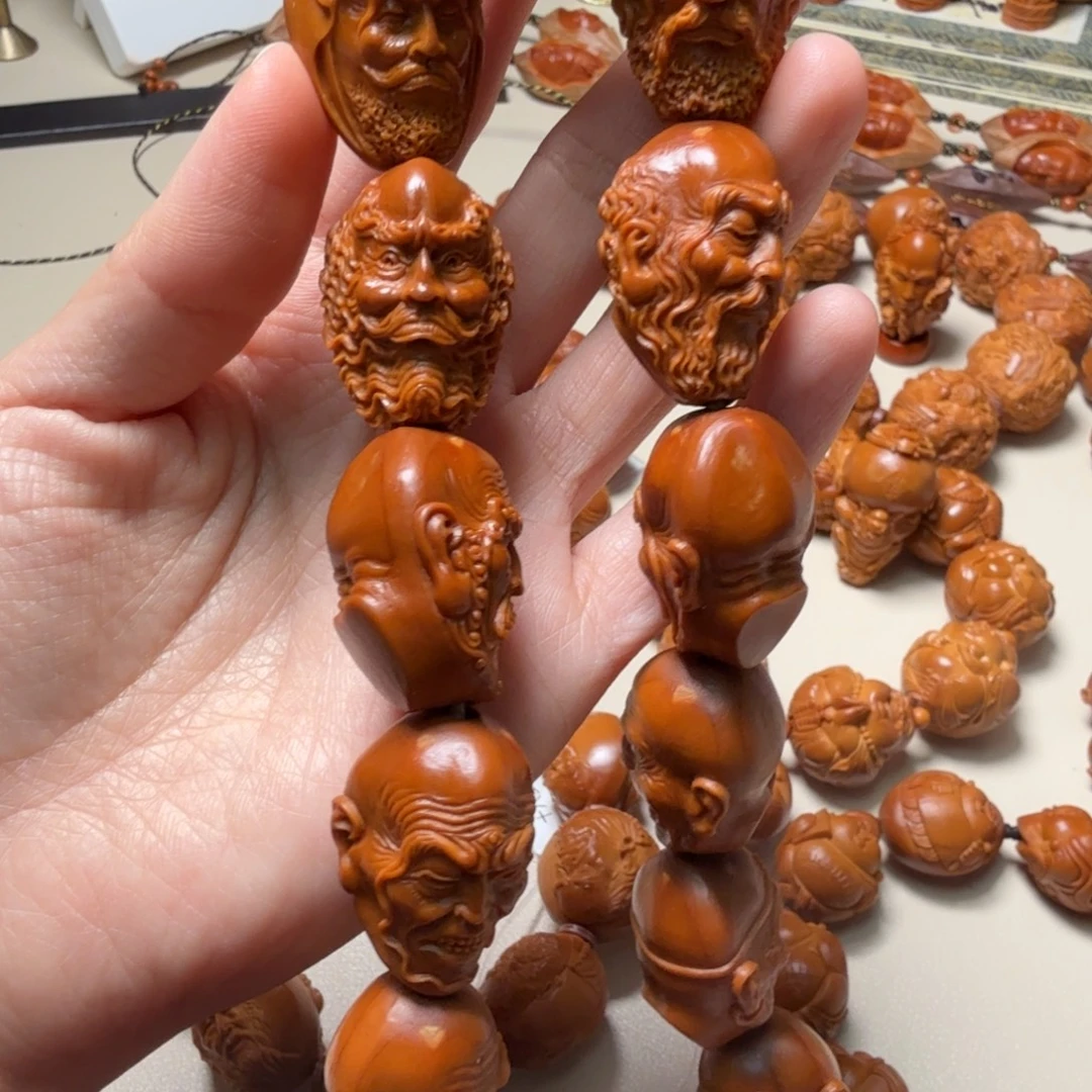 橄榄核手串/手链写实罗汉长串