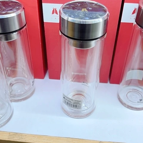 真***待万象玻璃双层V409R，370毫升