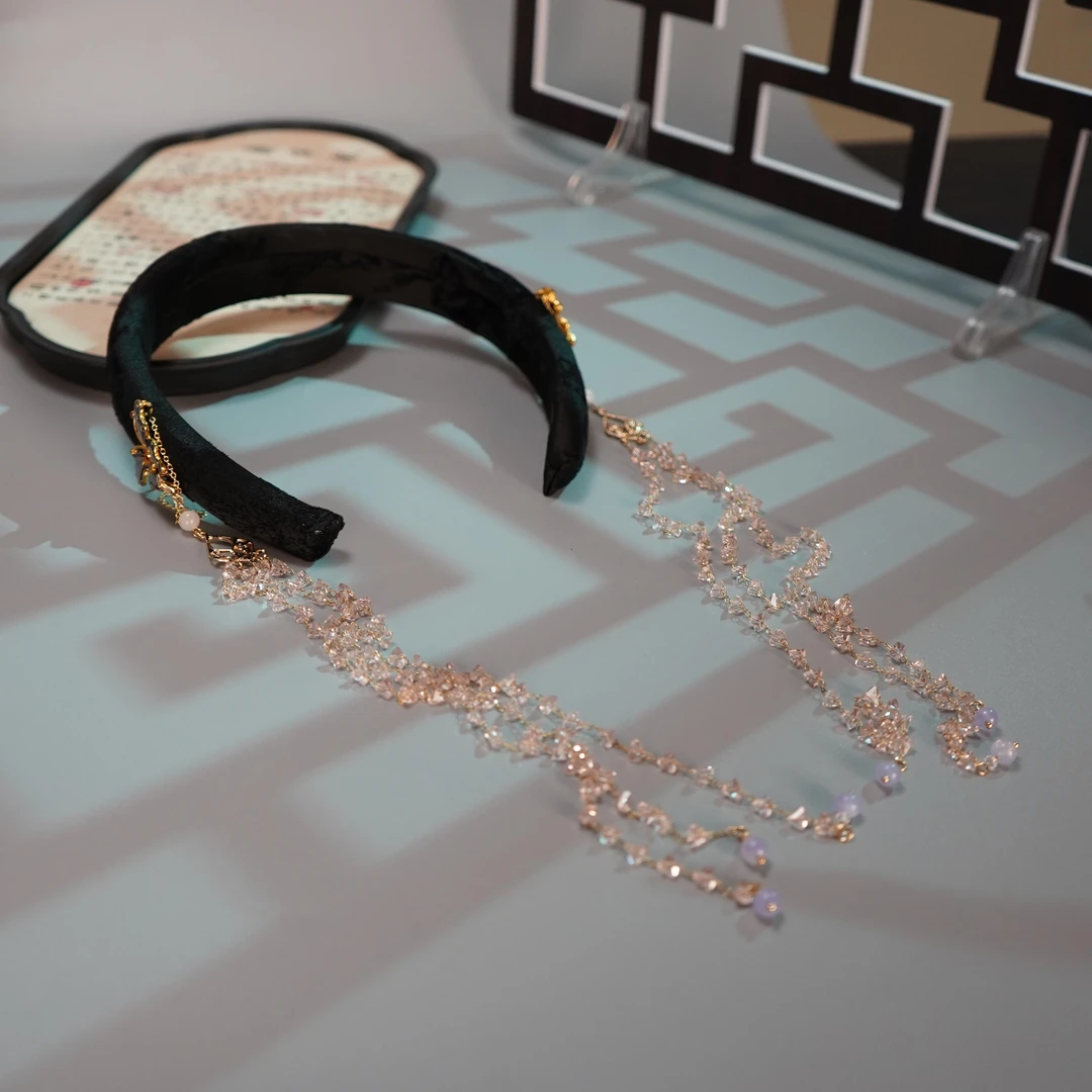 [漓沫]古悦倾城古风汉服发饰长流苏发箍