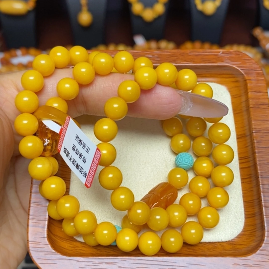 【闪购商品】蜜蜡手链未镶嵌手串