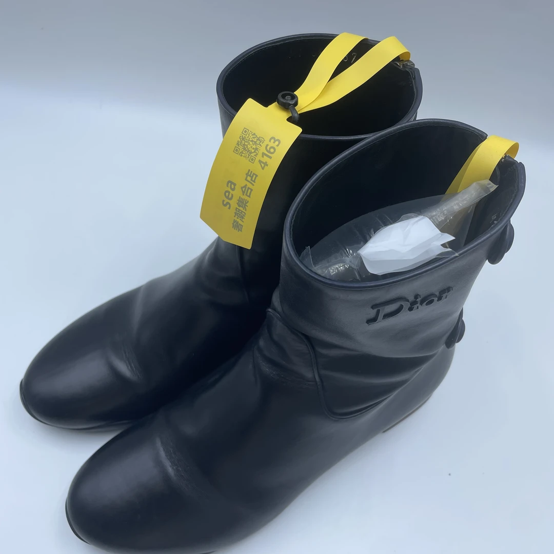 95新 FERRAGAMO/菲拉格慕 时尚套穿中筒靴 35.5/4164