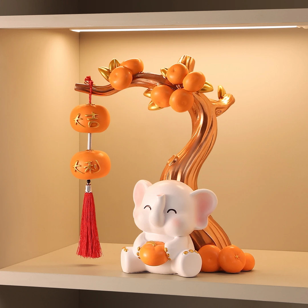 大吉大利大象摆件入户玄关摆件客厅电视柜酒柜装饰品乔迁新居礼物