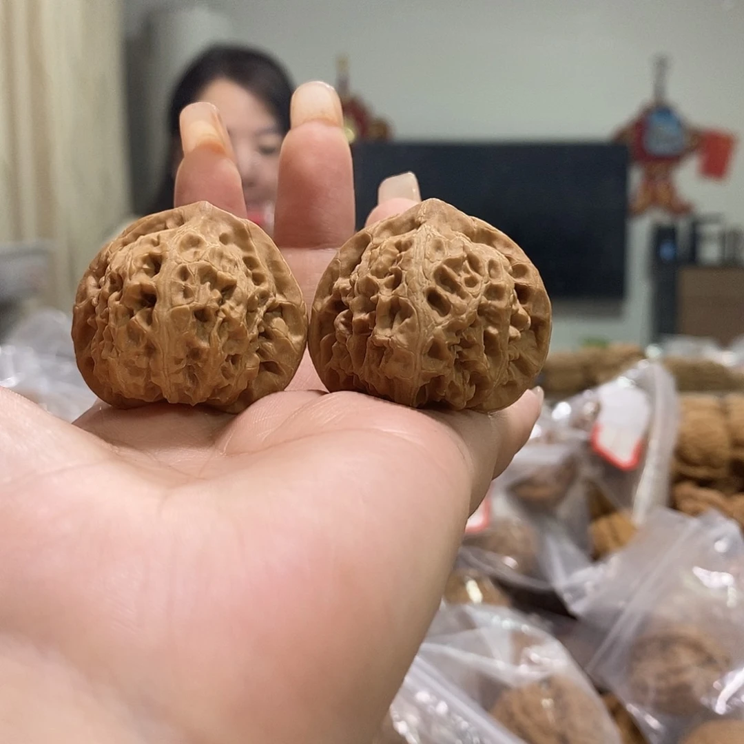 把件文玩核桃38宫灯有水尖