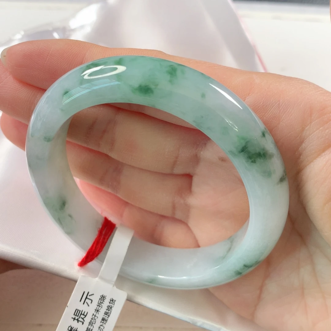 未镶嵌手镯翡翠 正圈246飘花