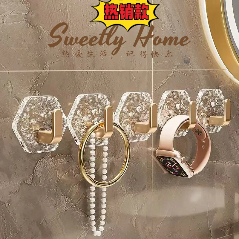 高档挂钩创意塑料门后粘胶卫生间浴室贴墙装饰粘钩宿舍自粘H024