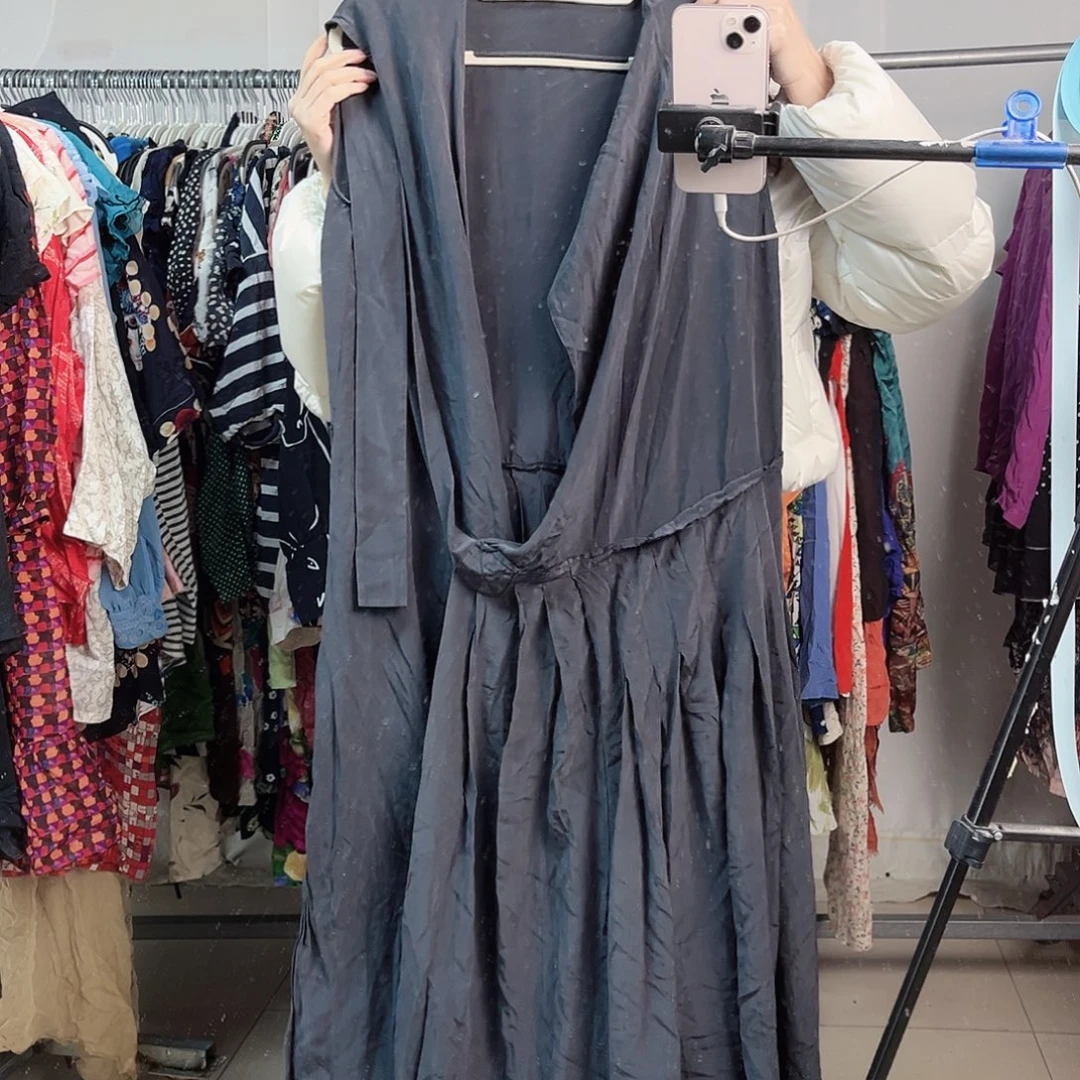 钱***子丝绸大长款桑蚕丝连衣裙