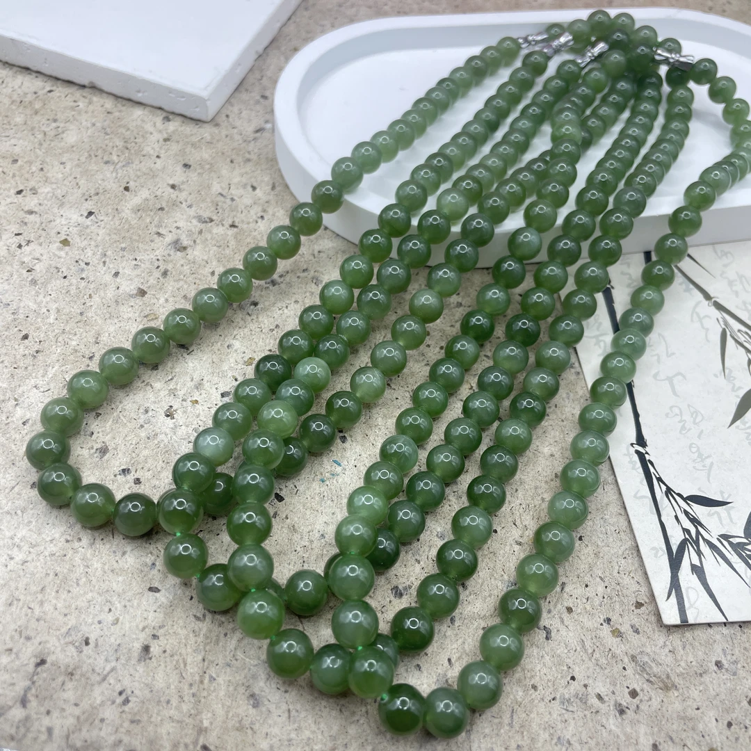 天然和田玉 碧玉妈妈链 多样性发货 拍一发一 H189