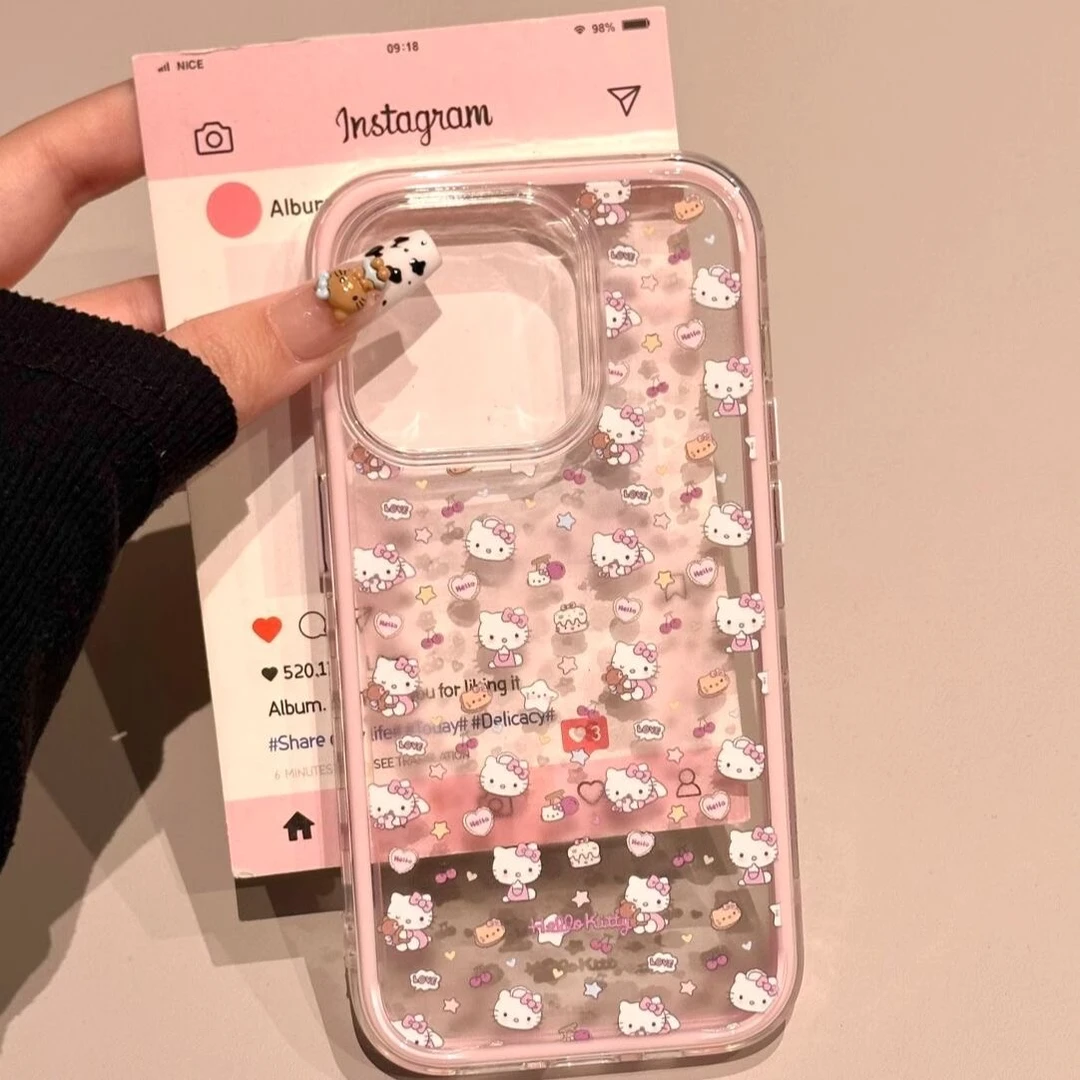 可爱小熊kt猫适用华为mate60苹果oppo小米15防摔vivo手机壳女
