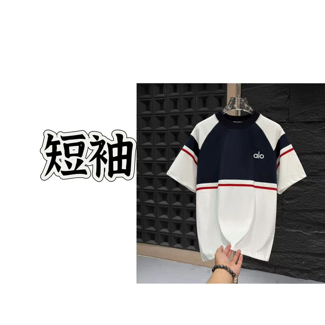 A18502-（小倩）-2025夏季新款时尚百搭潮流拼接短袖