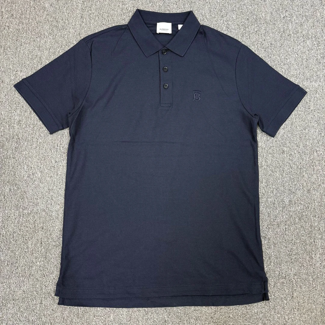 全新未使用 BURBERRY/博柏利 12406586 藏蓝色胸前TB刺绣短袖 M码