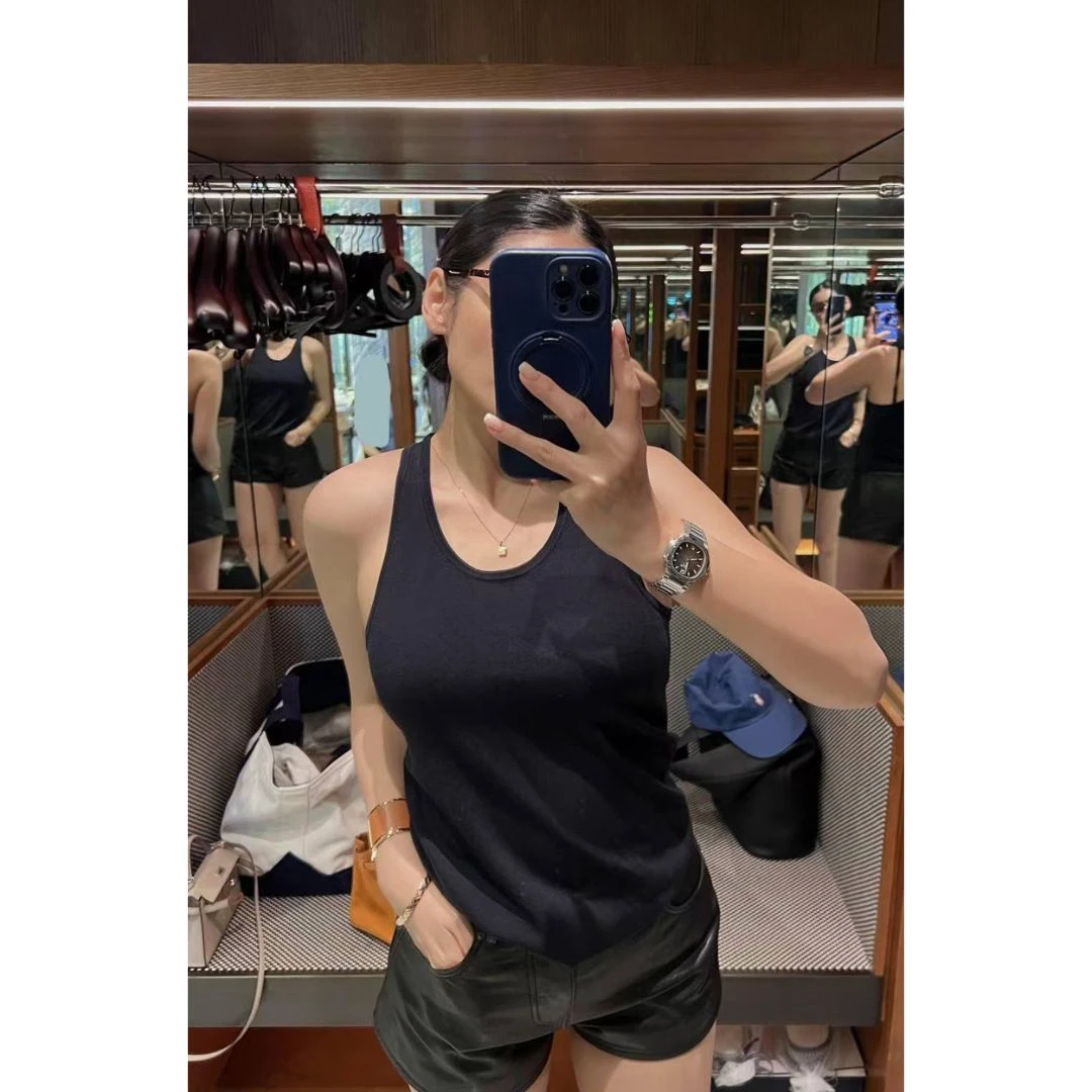 RRB Design「流利塑线」桑蚕丝天丝混纺通勤修身显瘦工字背背心