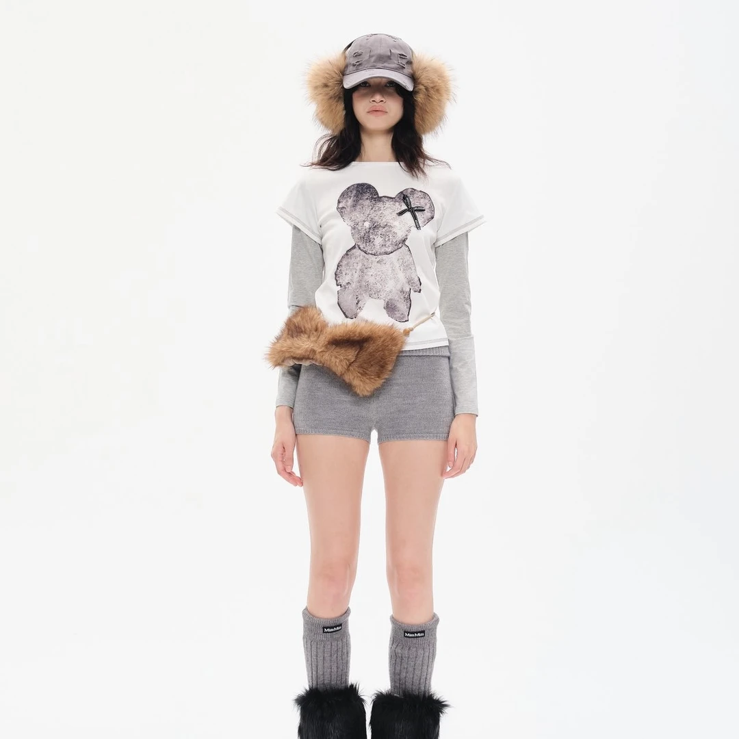 MIMBLANCHE 小熊真两件T恤