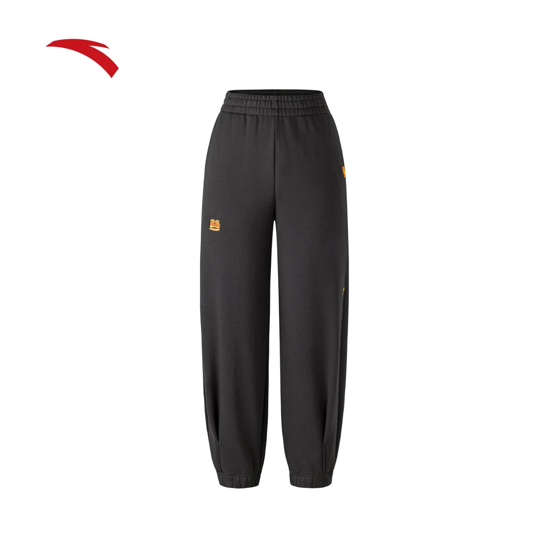 【秋季限定】安踏×呆萌町联名丨休闲长裤女秋冬流光风束脚裤运动裤