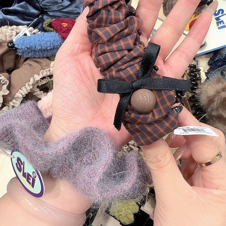 橘色格子香蕉夹18