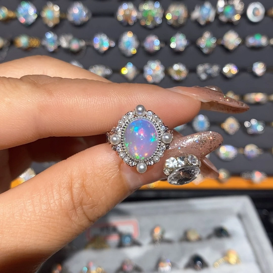 欧泊银S925镶嵌戒指