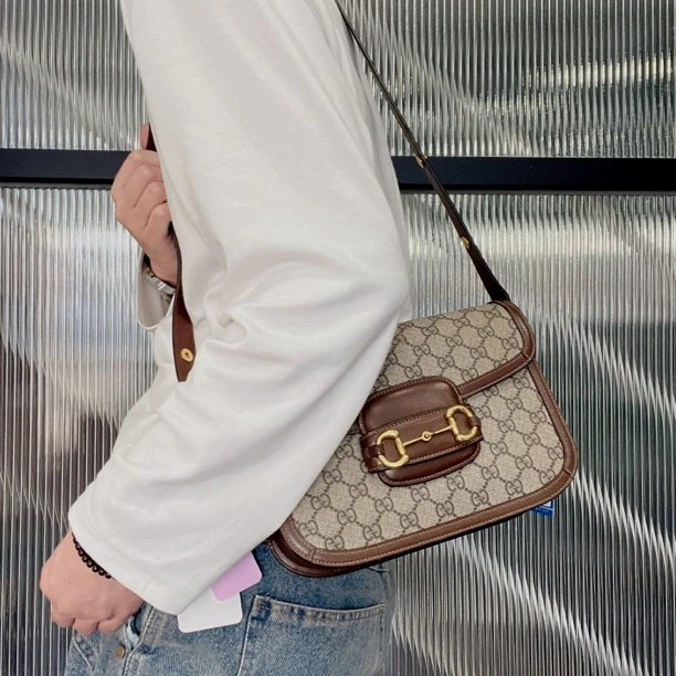 95新 GUCCI/古驰 【龙】12 0589 老花1955单肩斜挎包