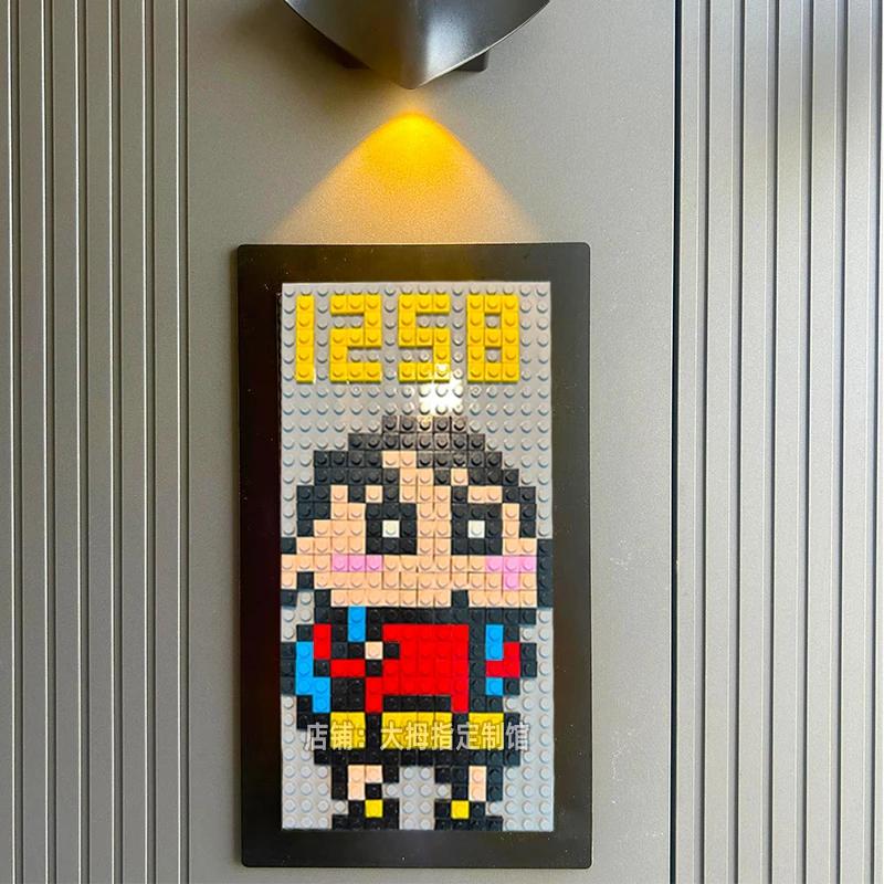 蜡笔小新门牌号家用号码牌磁吸入户门牌2025新款卡通创意积木定制