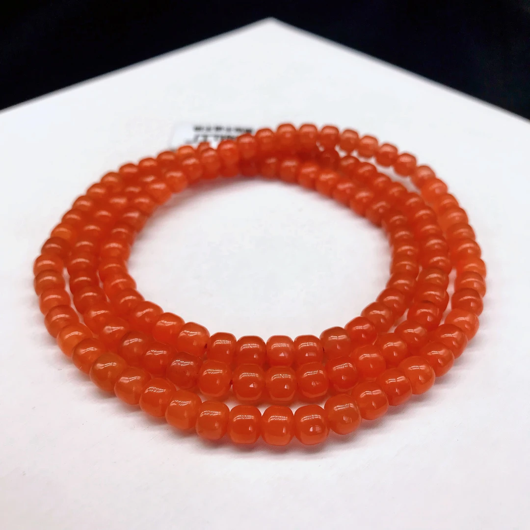 【小雪】南红保山高货滴水洞老型多圈6mm（一条）