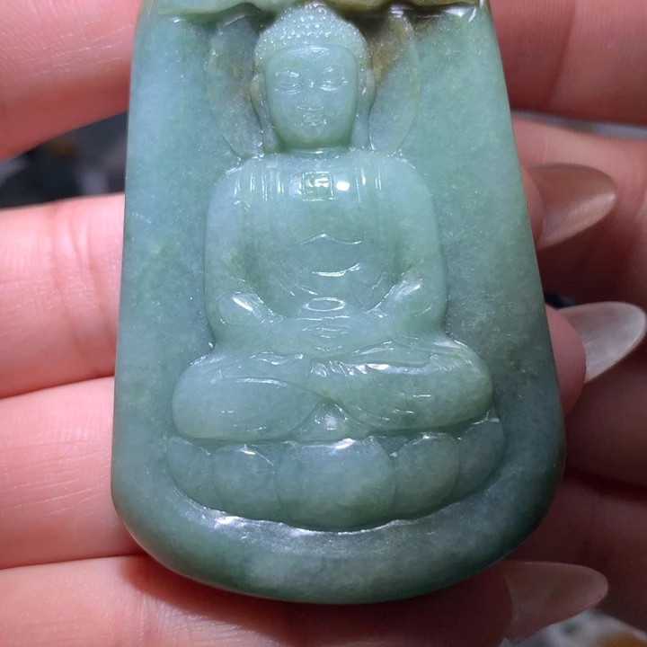 翡翠未镶嵌颈饰保真天然A货翡翠