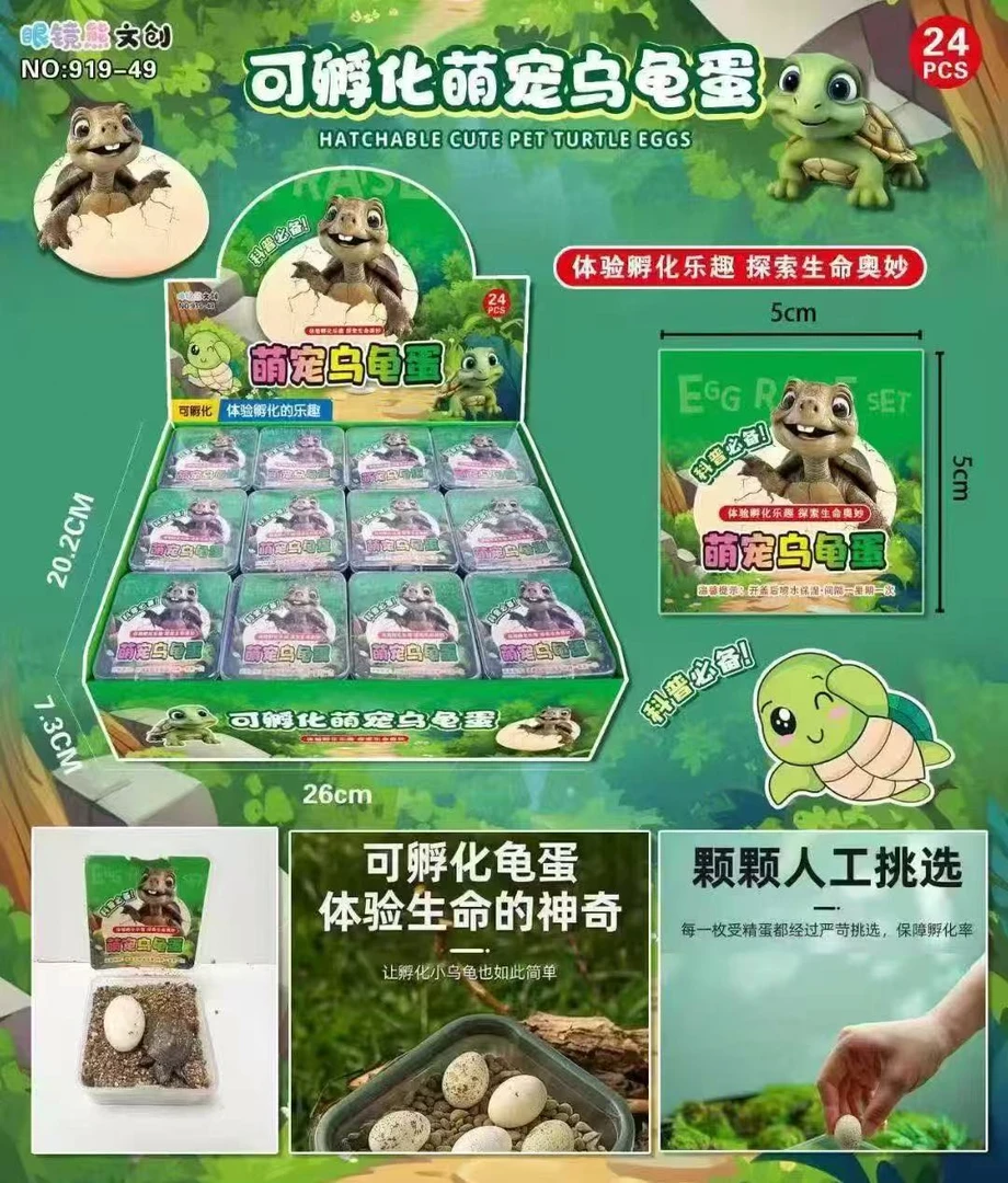 网红可孵化萌宠乌龟蛋【到手24个】