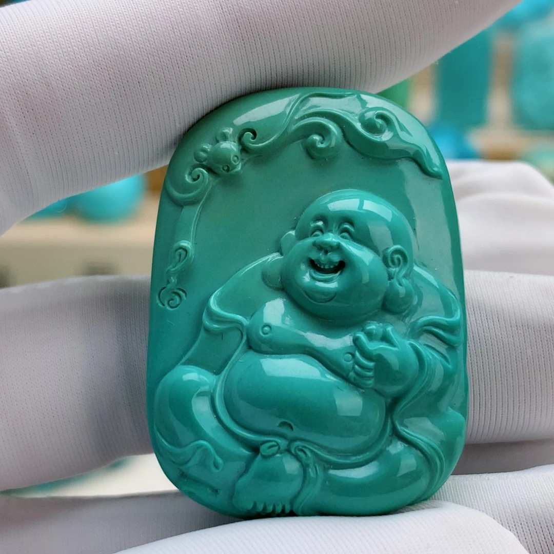 绿松石未镶嵌挂件