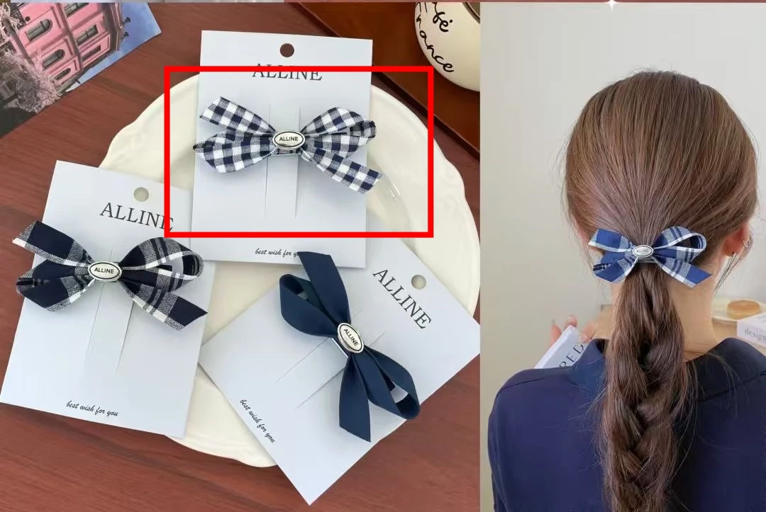 KiKi酱韩饰蓝色鸭嘴夹法式气质网红时尚百搭韩版甜美可爱简约优雅