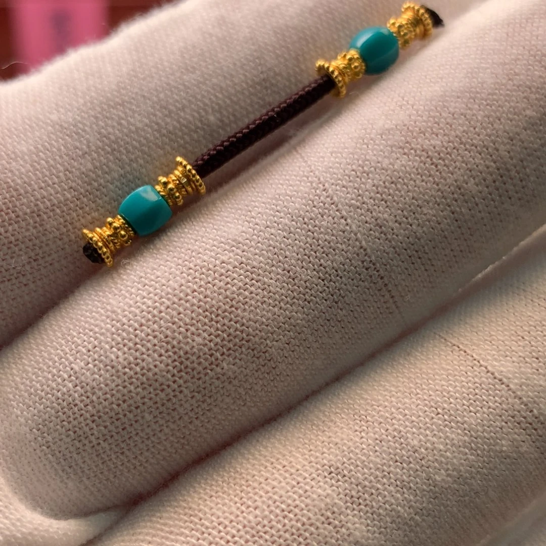 绿松石18K金镶嵌配饰