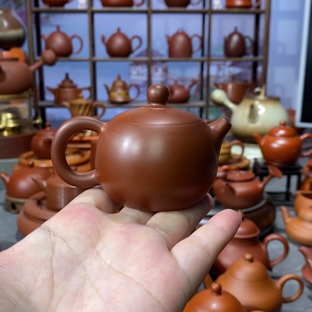 茶壶紫砂章淑煌朱泥小西施70c