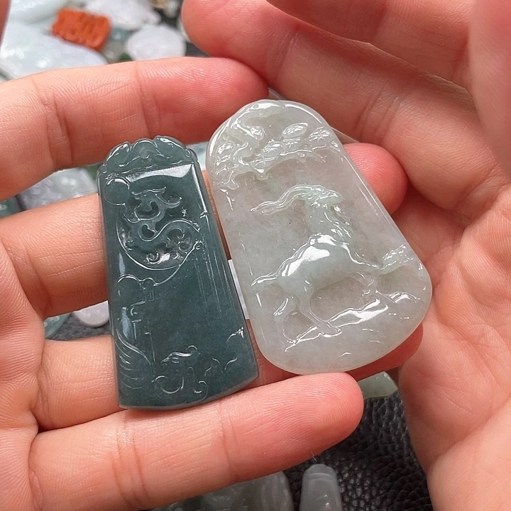 颈饰未镶嵌翡翠苍*涛翡翠