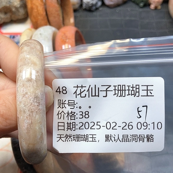 硅化珊瑚（珊瑚玉）手镯未镶嵌。*48