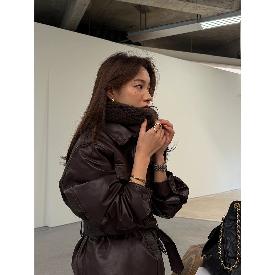 KEEP KAPU靠谱【欲望都市】獨家!羊毛皮领90鹅绒皮衣羽绒服KP253720