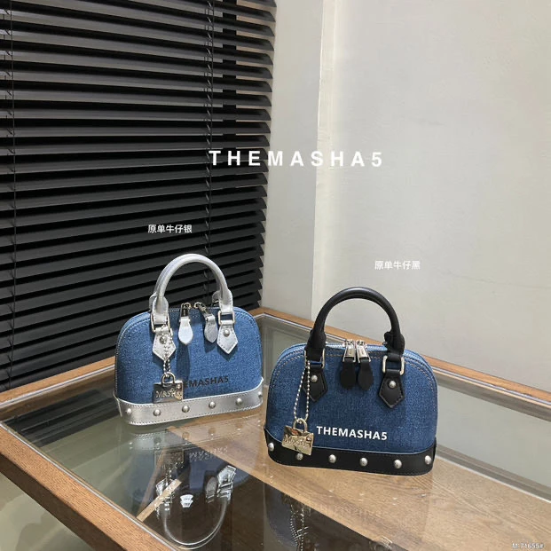 99129【 玛莎】MASHA 5 百搭牛仔布贝壳包时尚高级手提单肩斜挎包