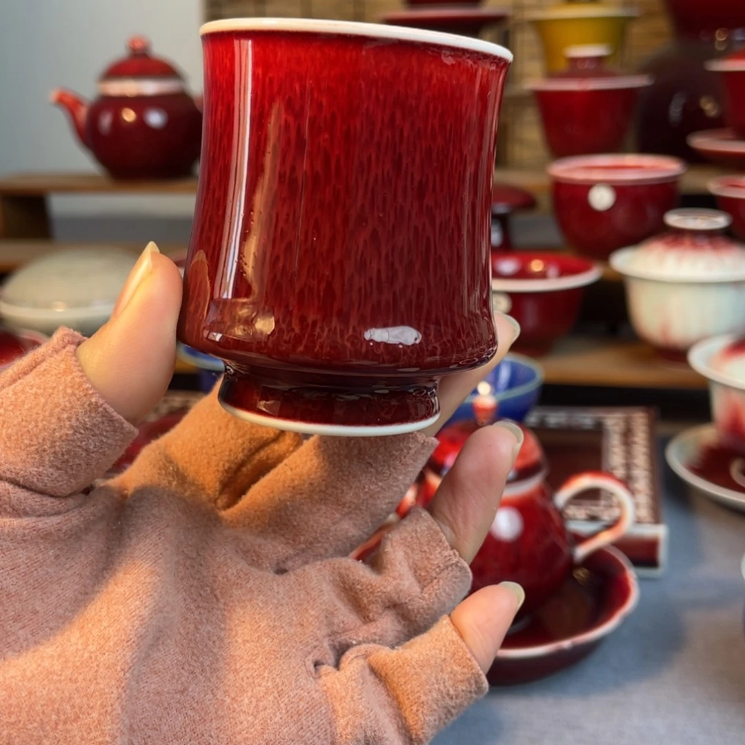 景德镇原矿陶瓷 马蹄闻香杯