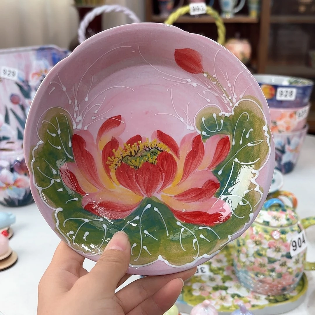 景德镇手绘高温釉下彩陶瓷茶具