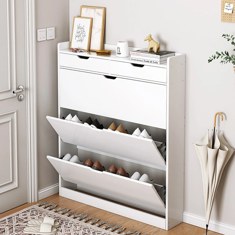 超薄翻斗鞋柜入户极窄鞋柜一体柜现代简约玄关柜多功能门口隔断柜