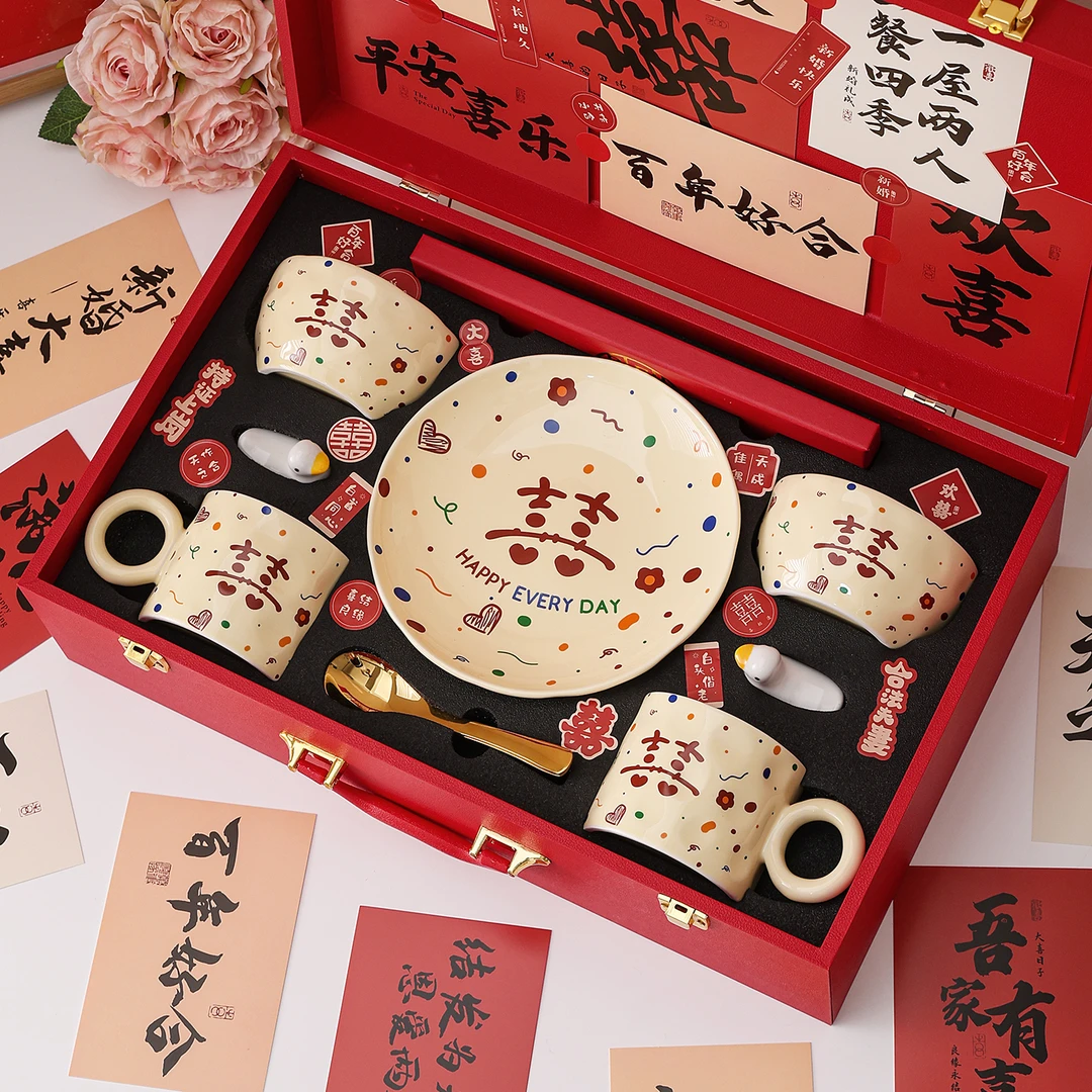 结婚礼物送新人新娘新婚订婚礼品送闺蜜姐妹实用餐具碗筷套装创意