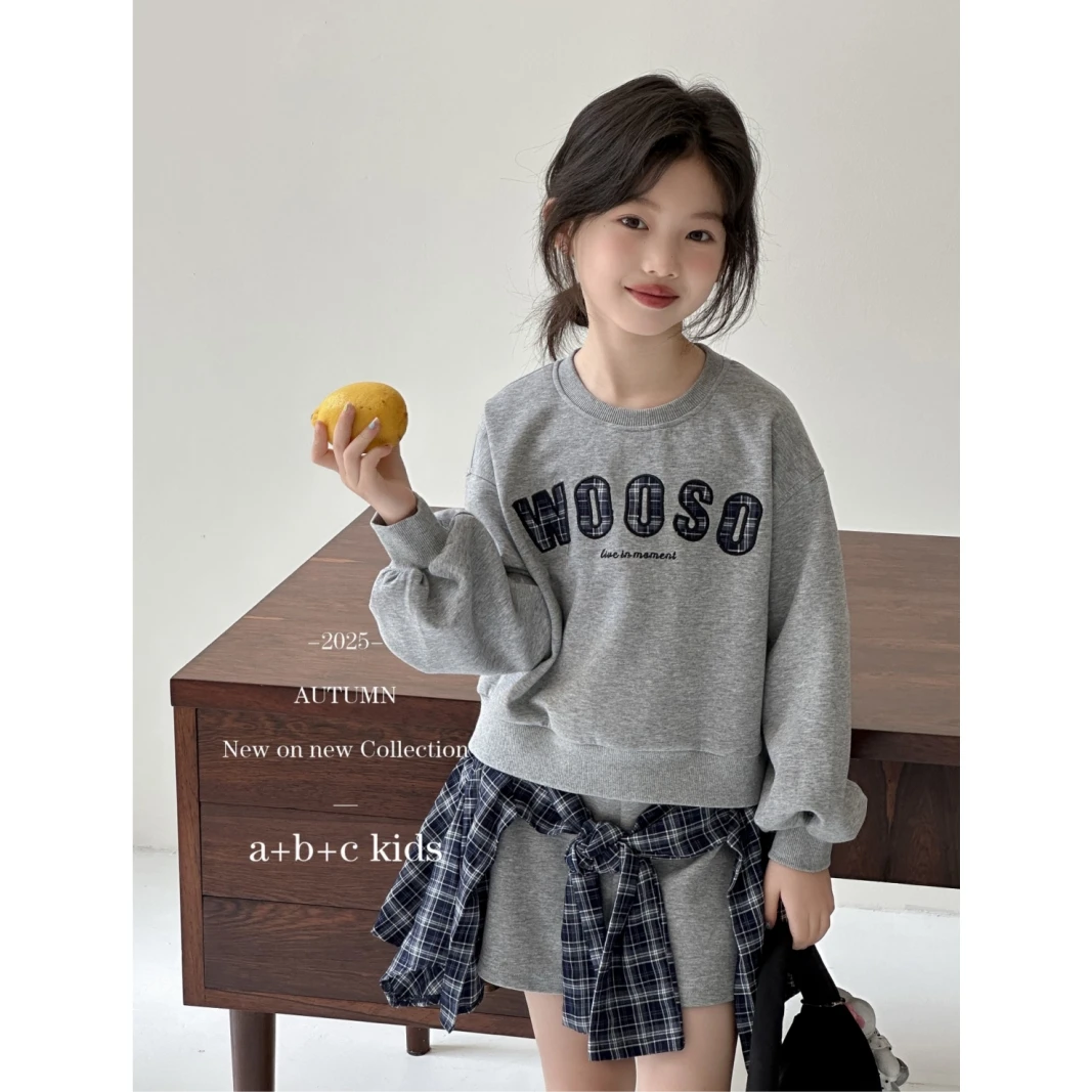 女童套装2025秋季新款儿童洋气时髦休闲运动服中大童女孩两件套潮