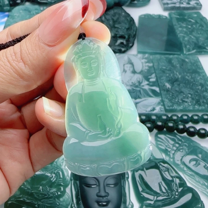 翡翠未镶嵌颈饰多样性发货天然A货翡翠