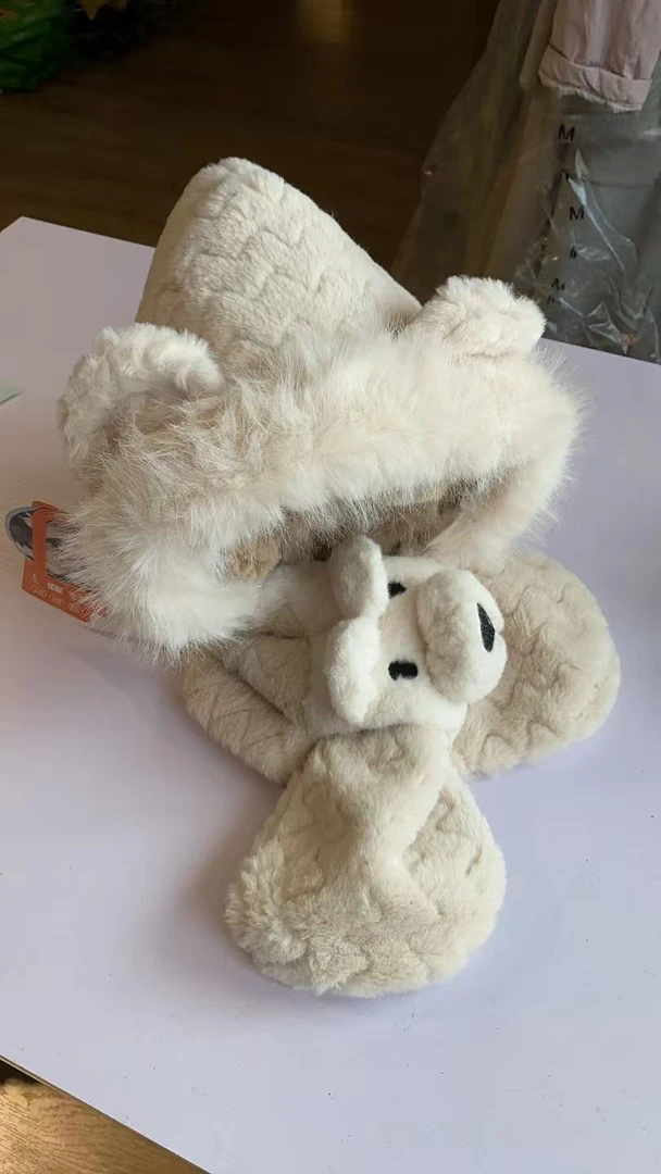 【锐姐优选】[小狗帽子]舒适柔软毛绒帽子