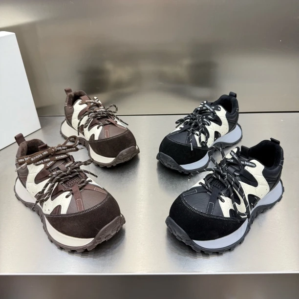 米2210-20新款厚底秋冬加绒卡皮巴拉阿甘鞋舒适百搭运动休闲鞋