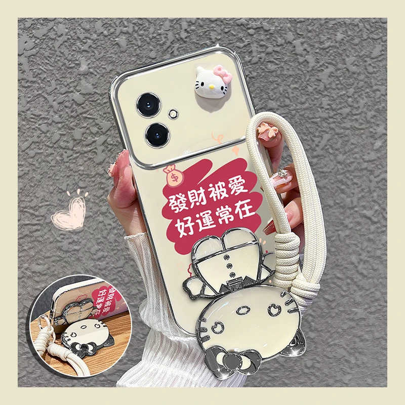 适用【oppoa2/a2m】手机壳公仔发财被爱猫咪镜子硅胶软女款可爱2025