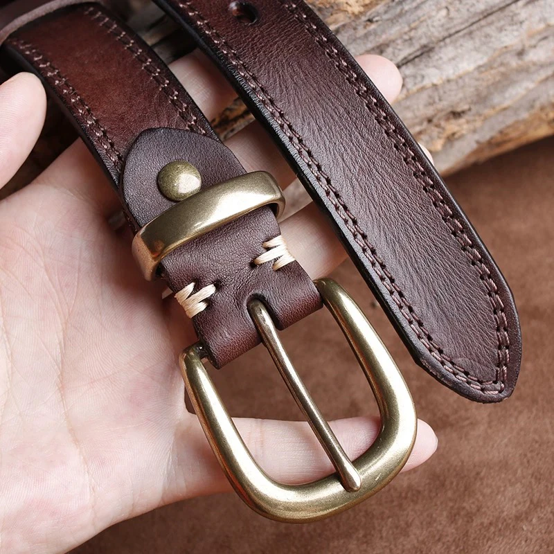 黑咖荔枝纹男士牛皮两面穿戴皮带