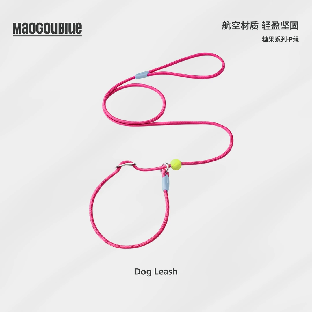 maogoublue狗狗p绳遛狗绳p链宠物猫咪防爆冲防挣脱训宠狗绳小型犬