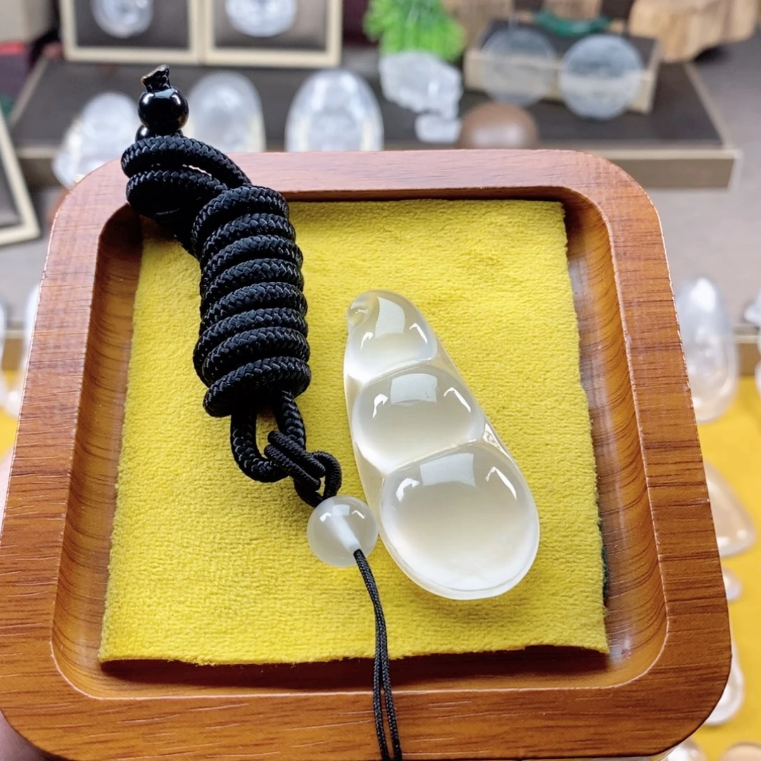 石英质玉未镶嵌天然玉石福豆小*蛳