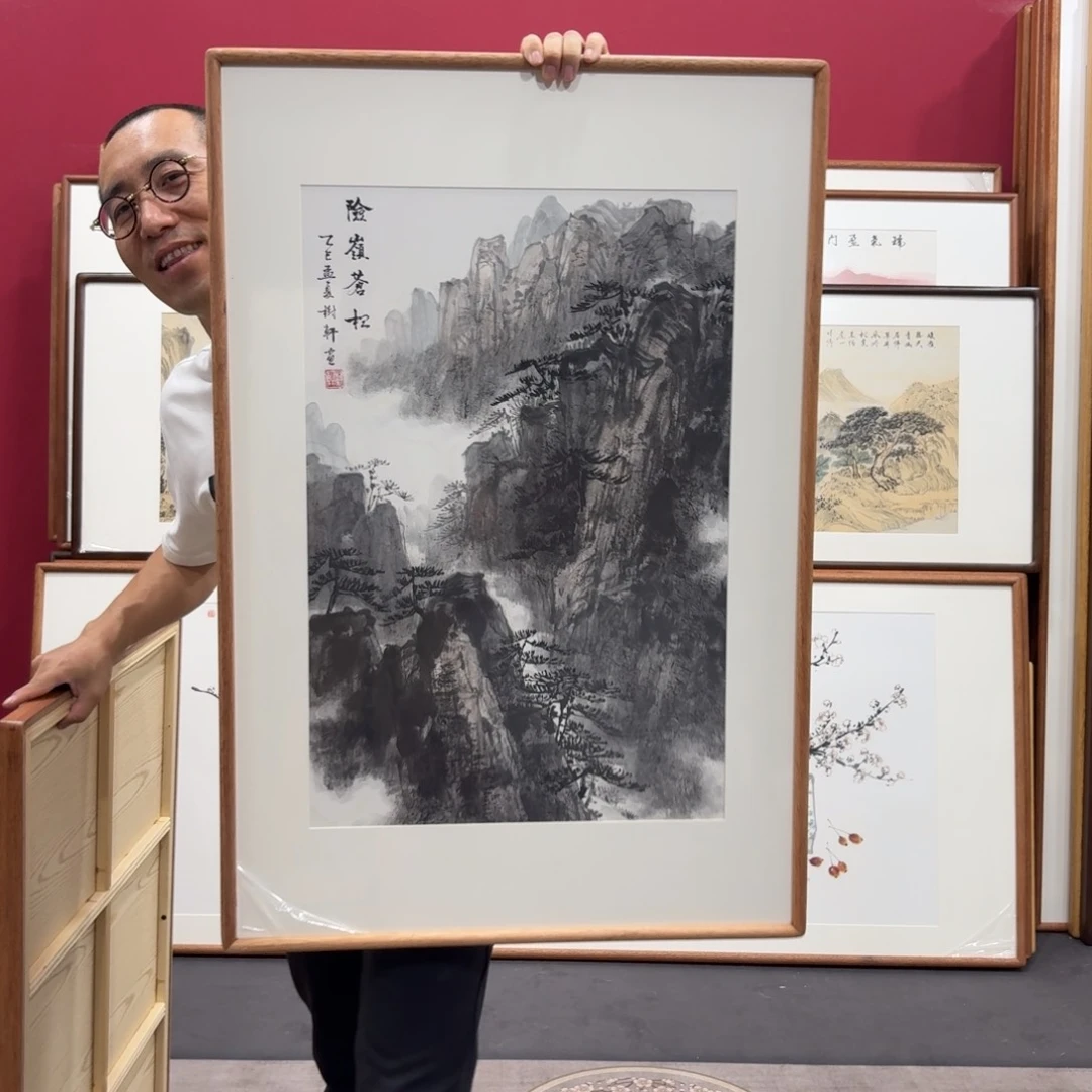 国画带框绘画90/60尺寸