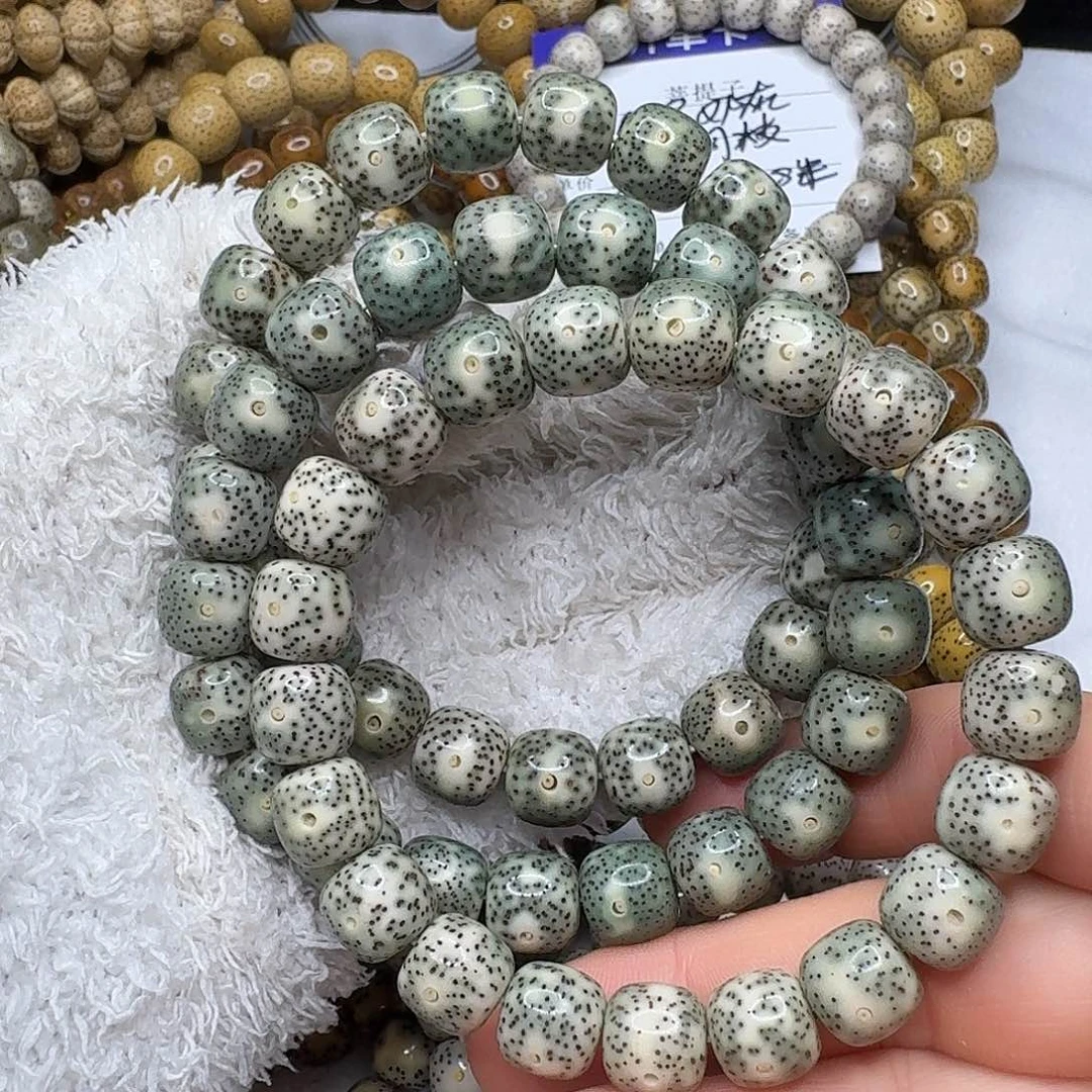 星月菩提手串11青花瓷绿幽灵 随机1串