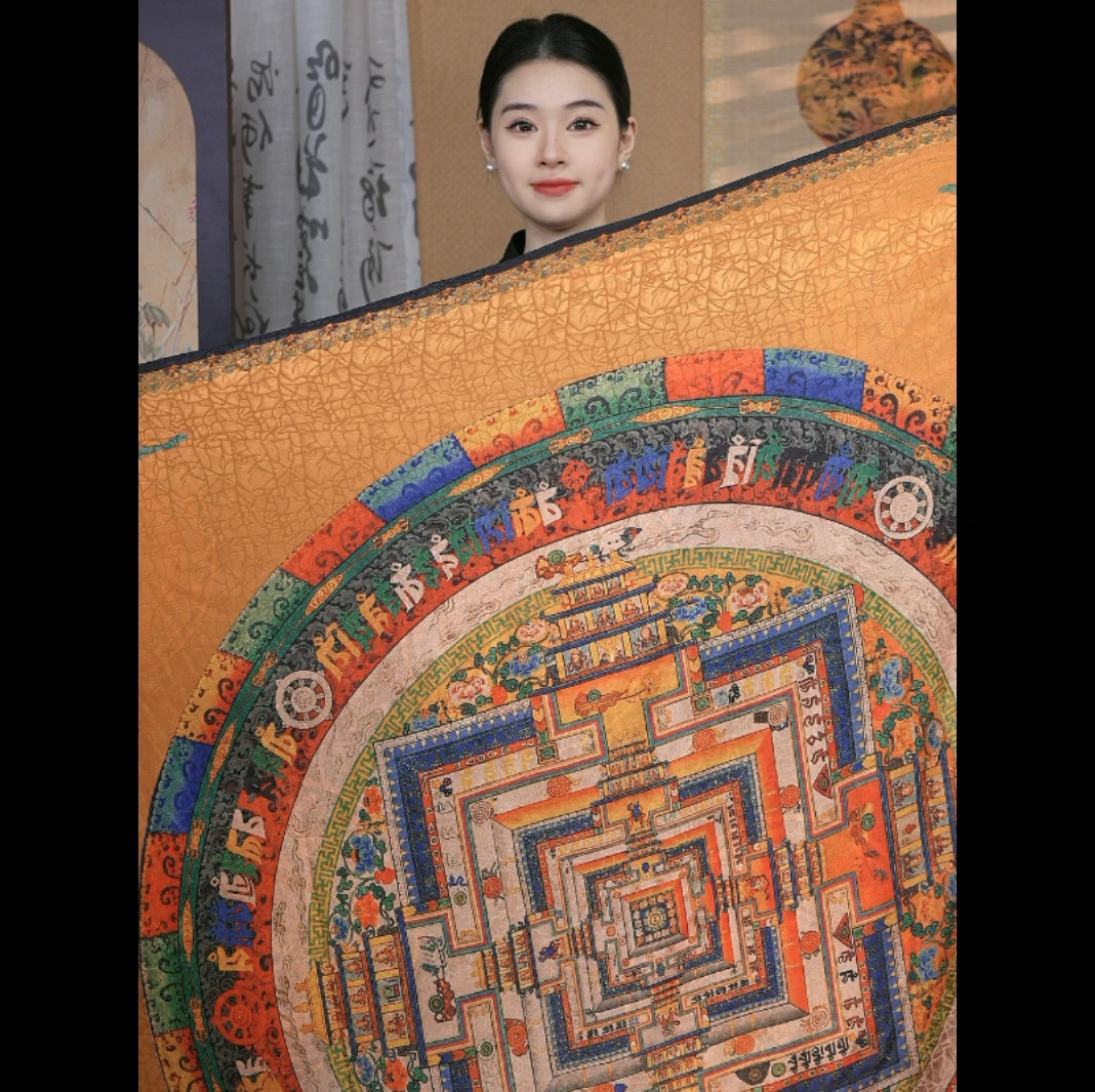 【繁城山下 大方巾】新款香云花萝双面140大方巾复古民族风时尚百搭