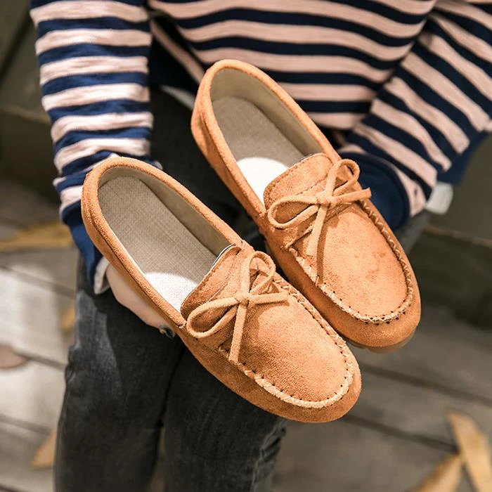 【澳门专柜正品】豆豆鞋女平底单鞋春秋季牛筋软底休闲鞋懒人孕妇鞋