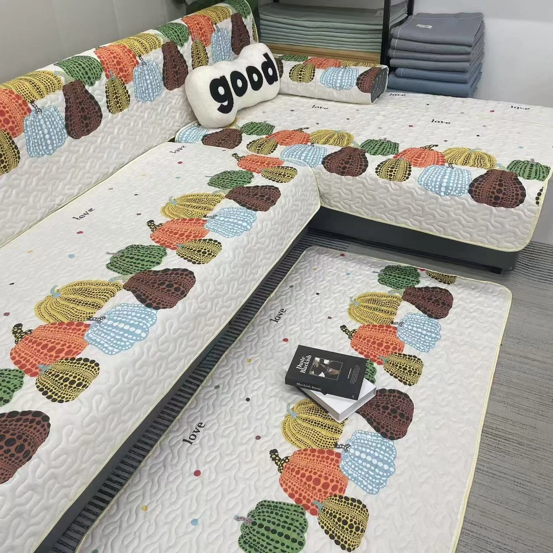 【整套上新 】四季防滑加厚莱卡棉沙发垫耐磨座位靠背扶手通用